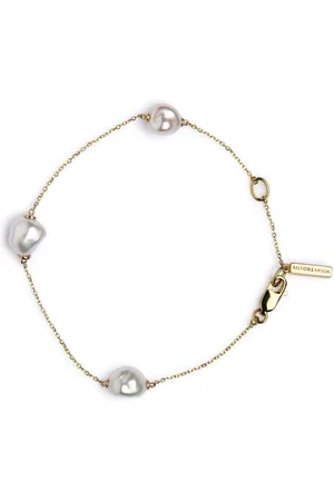 Autore 9kt yellow Sophia Keshi pearl anklet