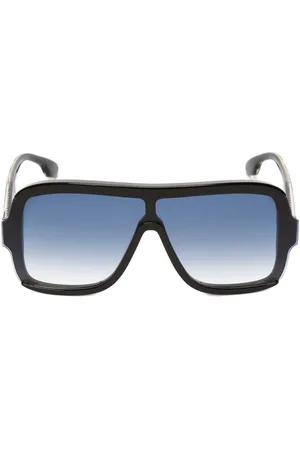 Victoria Beckham Chain-embellished shield-frame sunglasses