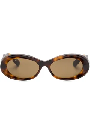 Gucci Tortoiseshell oval-frame sunglasses