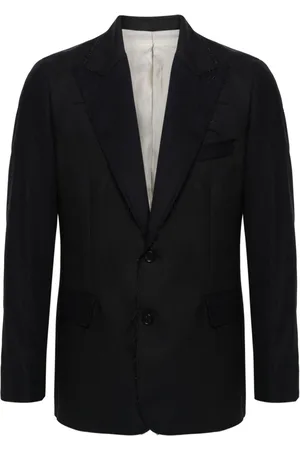 ERALDO Frayed pinstriped wool blazer