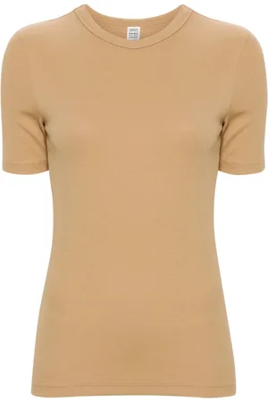 Totême Crew-neck fine-ribbed T-shirt