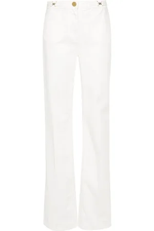 Elisabetta Franchi Logo-plaque straight jeans