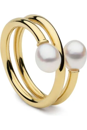 Autore 9kt yellow Camille pearl ring