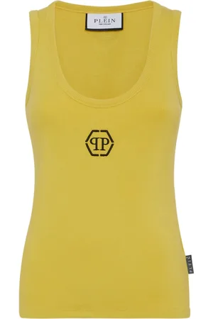 Philipp Plein Hexagon-logo cotton tank top