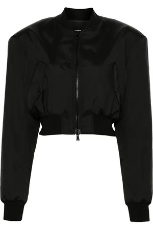 WARDROBE.NYC Zip-up cropped bomber jacket