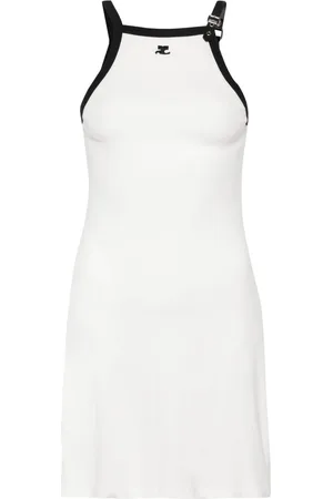 Courrèges Logo-appliqué mini dress