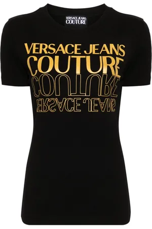 VERSACE Upside Down-logo cotton T-shirt