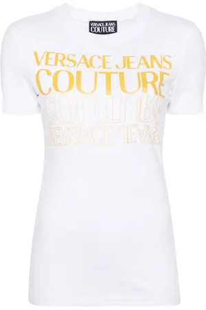 VERSACE Upside Down-logo cotton T-shirt