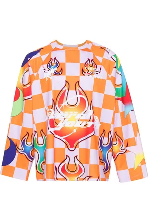 Liberal Youth Ministry Graphic checkerboard-print sweatshirt