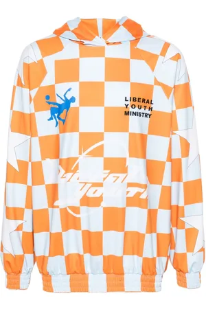 Liberal Youth Ministry Logo checkerboard-print hoodie