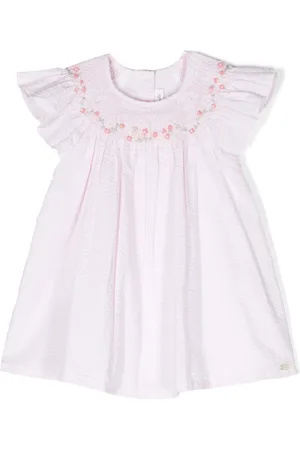 Tartine Et Chocolat Floral-appliqué seersucker dress