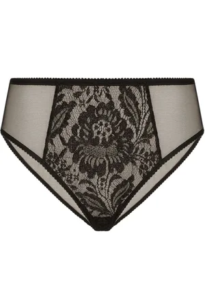 Dolce & Gabbana Floral-lace virgin wool briefs