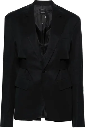 R13 Trench Vent belted blazer