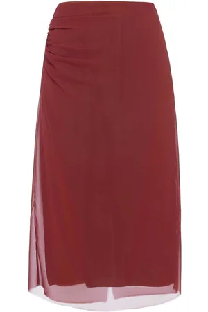 Prada Semi-sheer midi pencil skirt