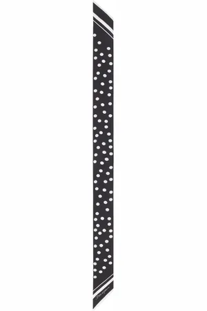 Dolce & Gabbana Striped polka-dotted silk scarf