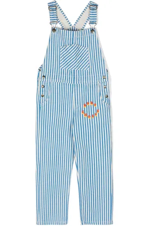Bobo Choses Striped cotton dungarees