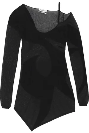 The Attico Sheer asymmetric minidress