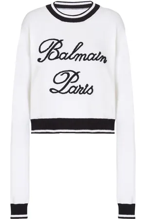 Balmain Logo-embroidered crew-neck jumper