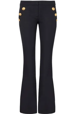 Balmain Flared virgin-wool trousers