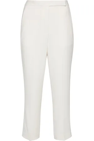 THEORY Slim-fit cropped crepe trousers