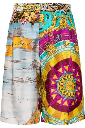 Moschino Graphic-print silk shorts