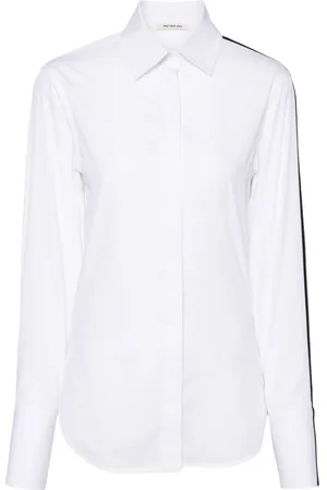Peter Do Side-stripe cotton shirt