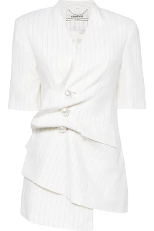KIMHEKIM Gathered short-sleeved blazer