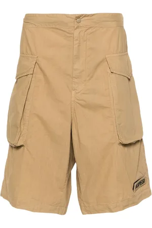 Aspesi Logo-patch cotton cargo shorts