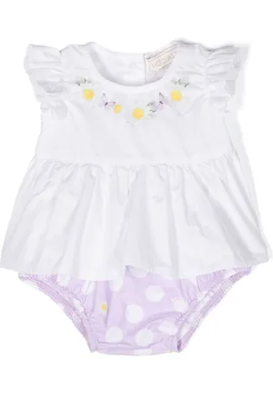 MONNALISA Floral-print cotton short set (set of two)