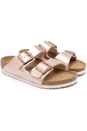 Birkenstock Arizona metallic flip flops