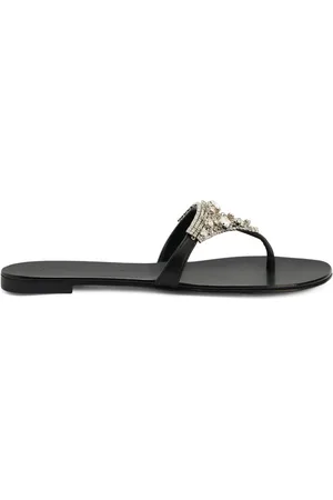 Giuseppe Zanotti Clarett crystal-embellished flat sandals