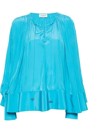 Lanvin Gathered drop-shoulder kaftan