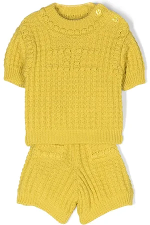 Elisabetta Franchi Knitted cotton shorts set