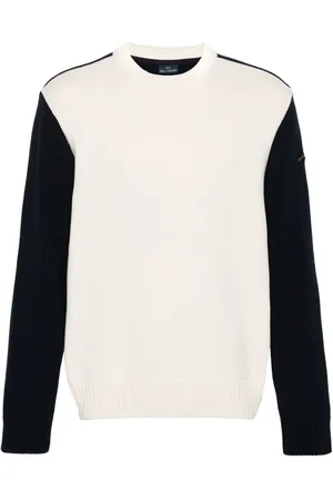 Paul & Shark Two-tone ribbed jumper