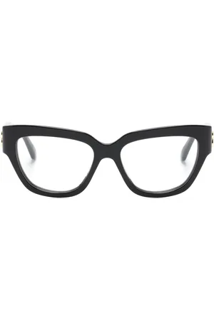 Balenciaga Logo-lettering square-frame glasses