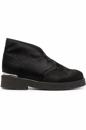 Clarks Fur-effect lace-up desert boots