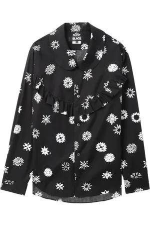 Comme des Garçons Graphic-print ruffle-trim shirt
