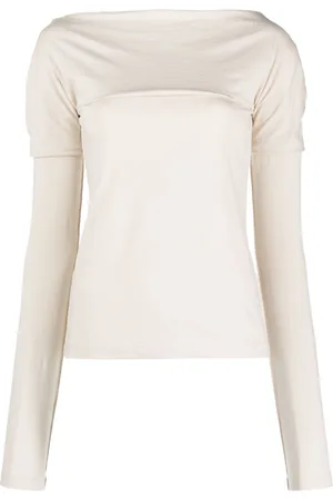 Low Classic Draped pima cotton-blend top