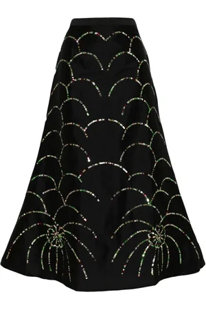 BATSHEVA Alison sequin-embellished A-line skirt