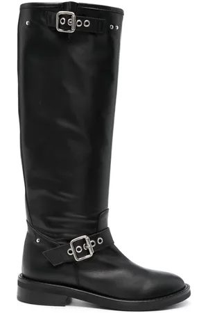 Via Roma Leather thigh-high boots