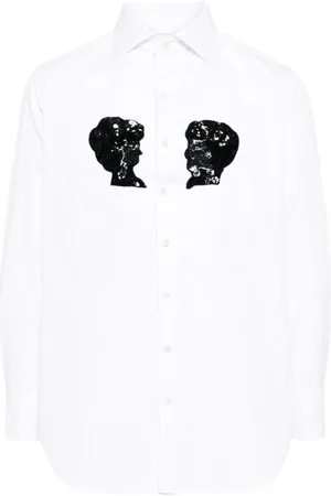 BODE Sequin-embellished cotton shirt