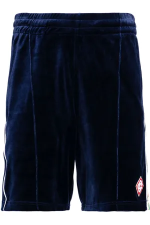 Casablanca Heart Monogram velvet track shorts