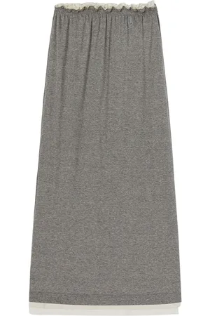 Jil Sander Layered jersey midi skirt