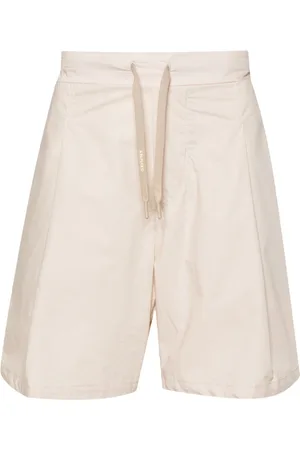 A PAPER KID Elasticated-waist cotton shorts