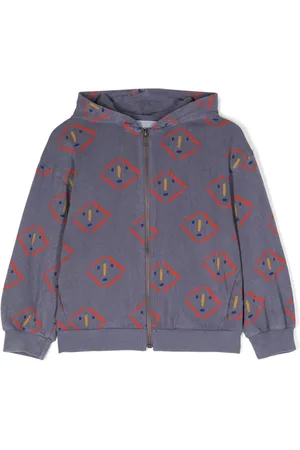 Bobo Choses Masks-print zipped hoodie
