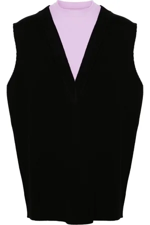 Jil Sander Two-tone layered knitted vest
