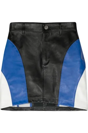 Vetements Colour-block leather miniskirt