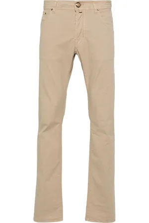 Jacob Cohen Logo-embroidered straight trousers