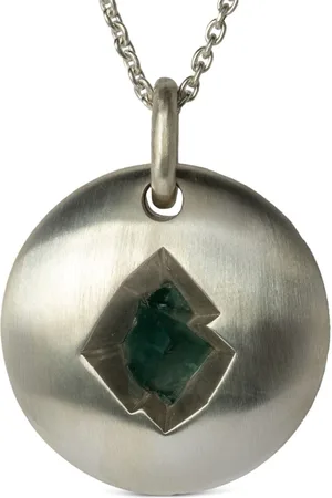 PARTS OF FOUR Disk fluorite pendant necklace