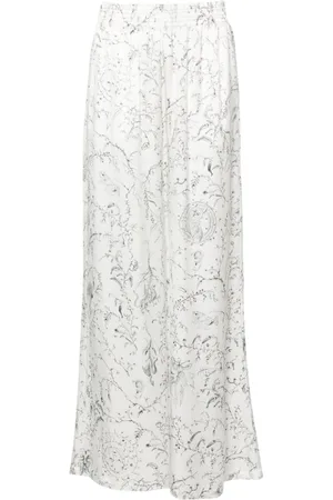 Fabiana Filippi Silk satin flared trousers